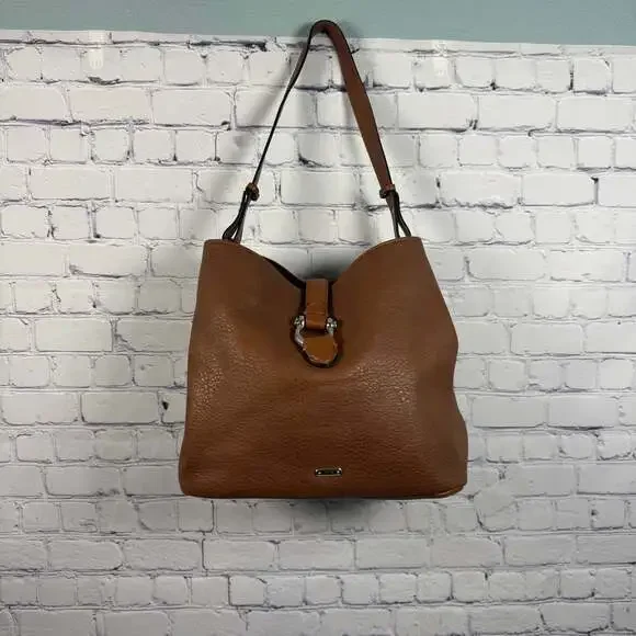 Chaps Dresden Faux Leather Bucket Shoulder Bag - Picture 1 of 13